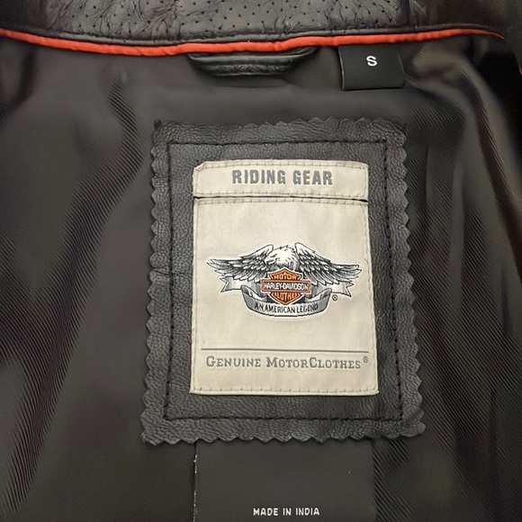 Rare Harley-Davidson Leather Riding Jacket Size Small - Picture 9 of 11